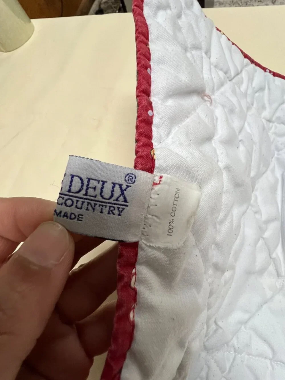 Vintage Pierre deux French country Hand Quilt dining table placement cottagecore